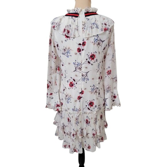 Storets White and Red Midi Dress with Ruffle Details - Picture 5 of 14